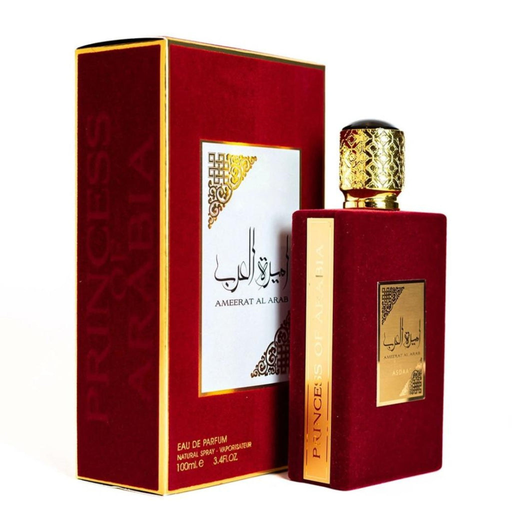 Asdaaf Ameerat Al Arab Rouge flacon et boîte