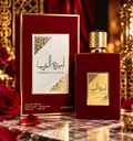 Asdaaf Ameerat Al Arab rouge bordeaux 100 ml – photo d'ambiance