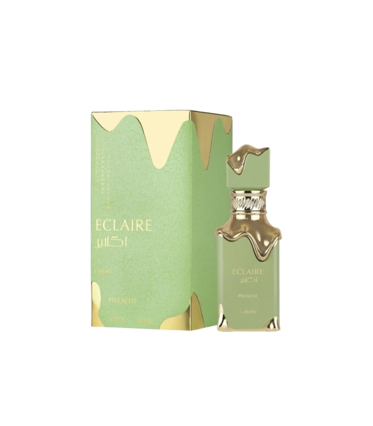 Lattafa Eclaire Pistache flacon et boîte